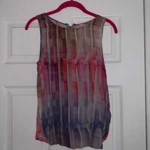 Forever 21 Contemporary Multicolored Sleeveless Blouse With Zip